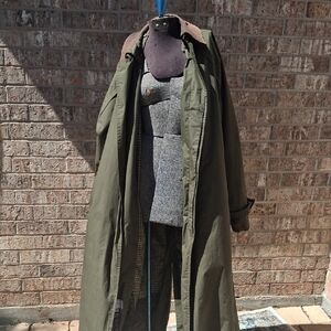 London Fog Men's Green Trench Coat